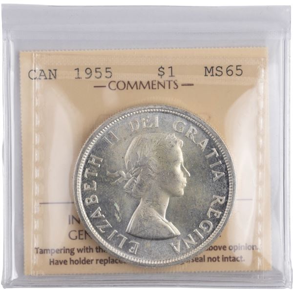 Canada 1955 Silver Dollar