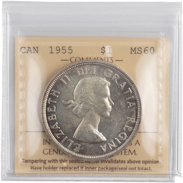 Canada 1955 Silver Dollar