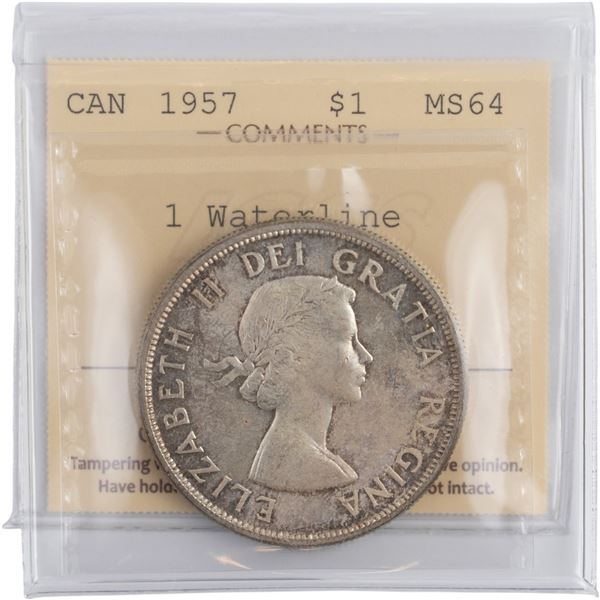 Canada 1957 Silver Dollar
