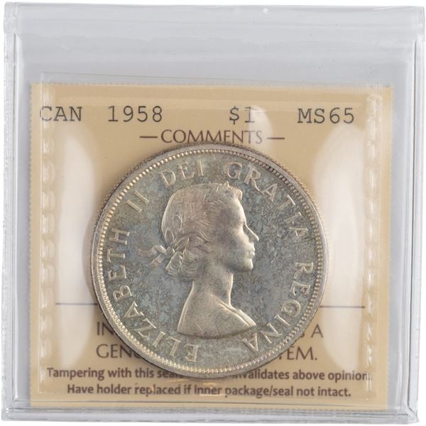 Canada 1958 Silver Dollar