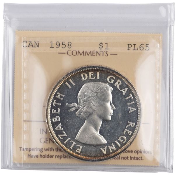 Canada 1958 Silver Dollar Proof Like Cameo