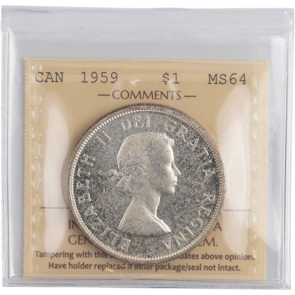 Canada 1959 Silver Dollar