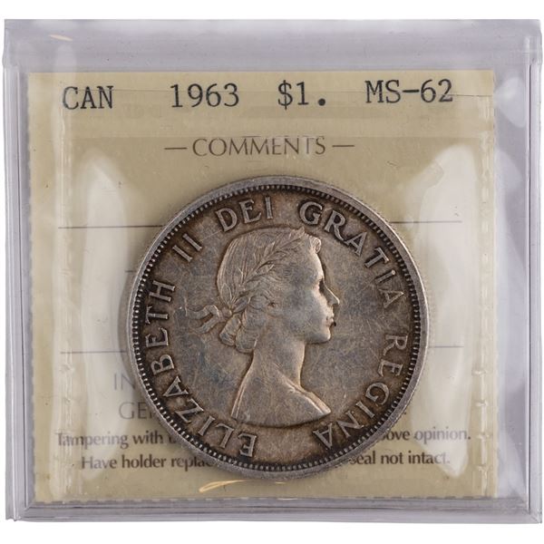 Canada 1963 Silver Dollar