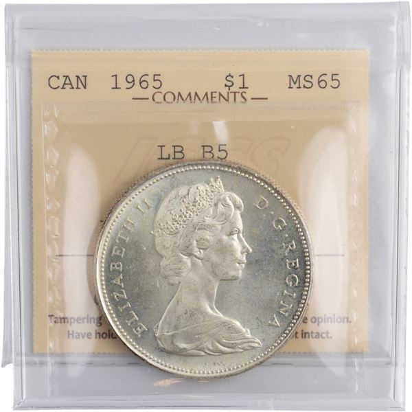 Canada 1965 LB B5 Silver Dollar