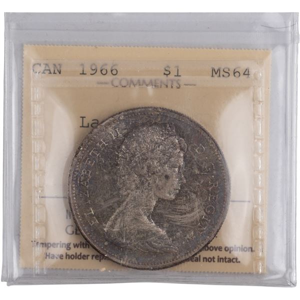 Canada 1966 Silver Dollar Large Beads