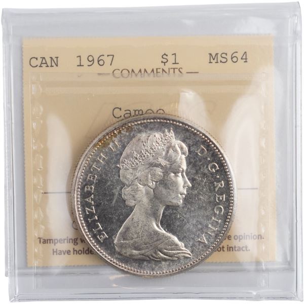 Canada 1967 CAMEO Silver Dollar
