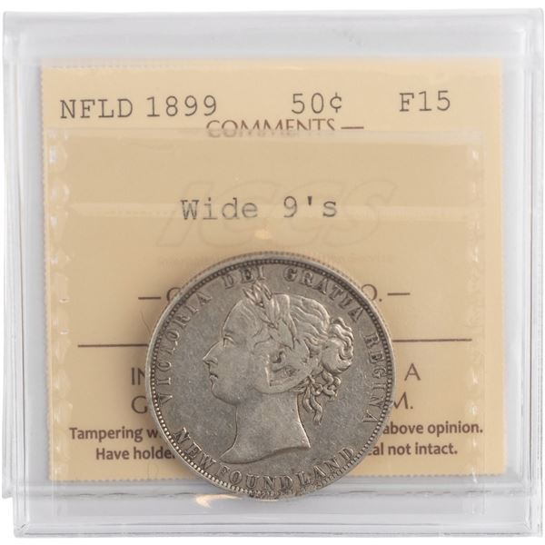 Canada 1899 Wide 9's Newfoundland 50 Cents