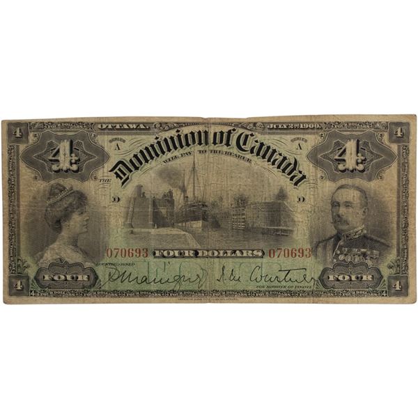 Canada Dominion of Canada 1900 $4 Banknote DC-16