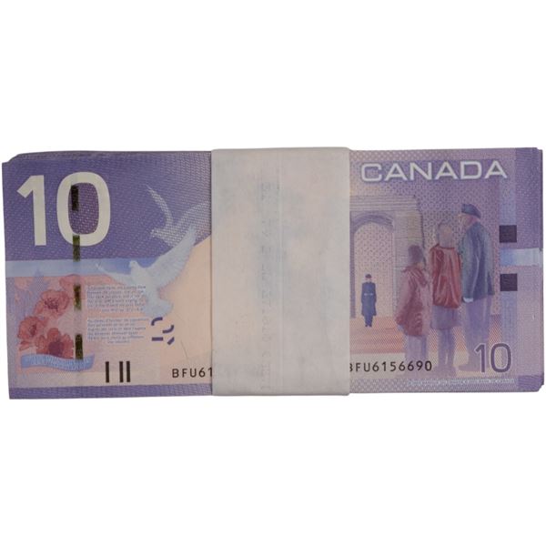 Bank of Canada $10 Banknote Jenkins-Carney BC-68b Bundle (100 Pieces)