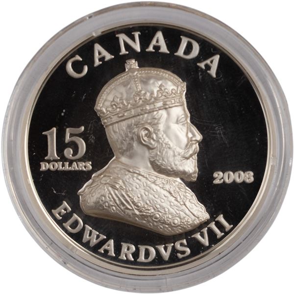 Canada 2008 Silver 15 Dollars King Edward VII High Relief