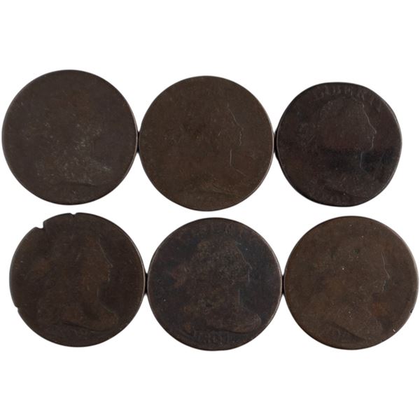 United States 1802-07 Draped Bust Cents (6 Pieces)