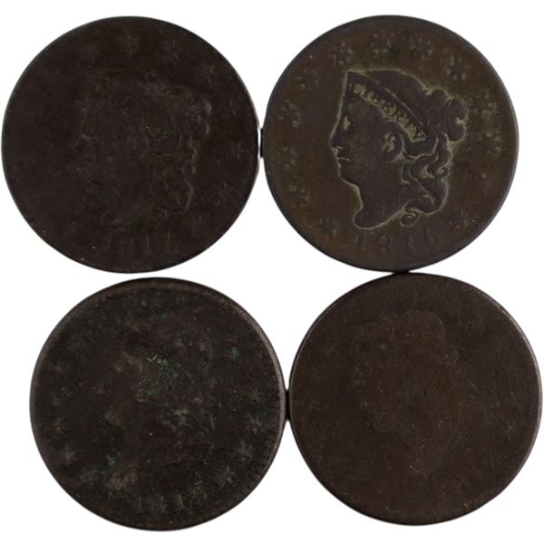 United States 1812-17 Liberty Head Cents (4 Pieces)