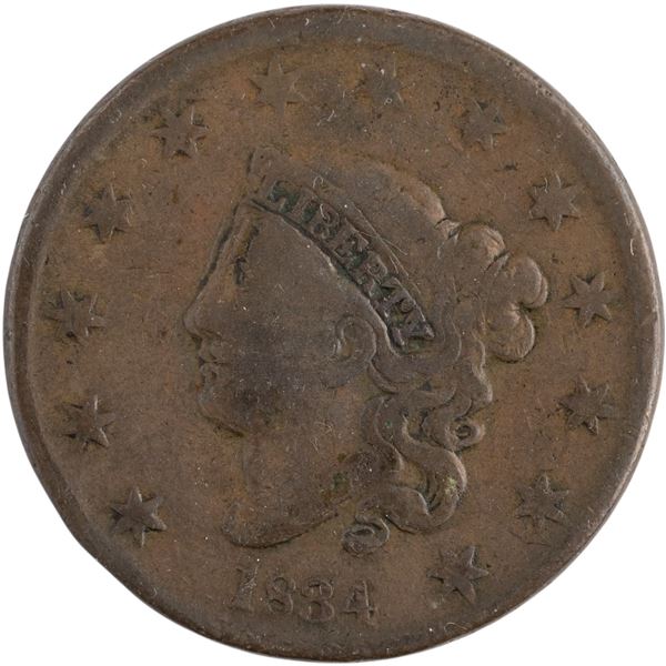 United States 1834 1 Cent Liberty Head Mint Error