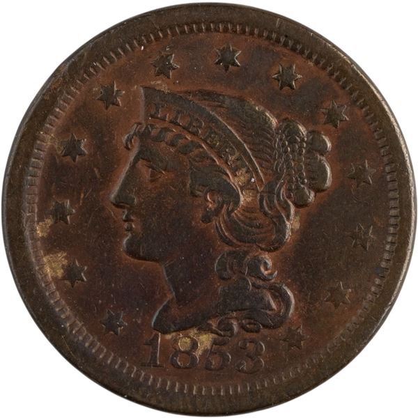 United States 1853 1 Cent Liberty Head