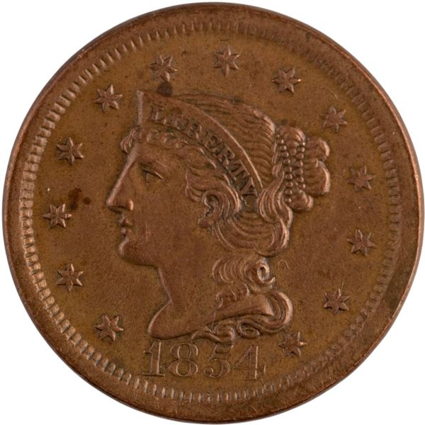 United States 1854 1 Cent Liberty Head