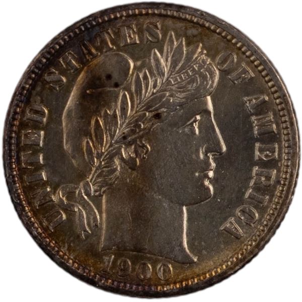 United States 1900 O Silver Barber Dime 10 Cents Key Date