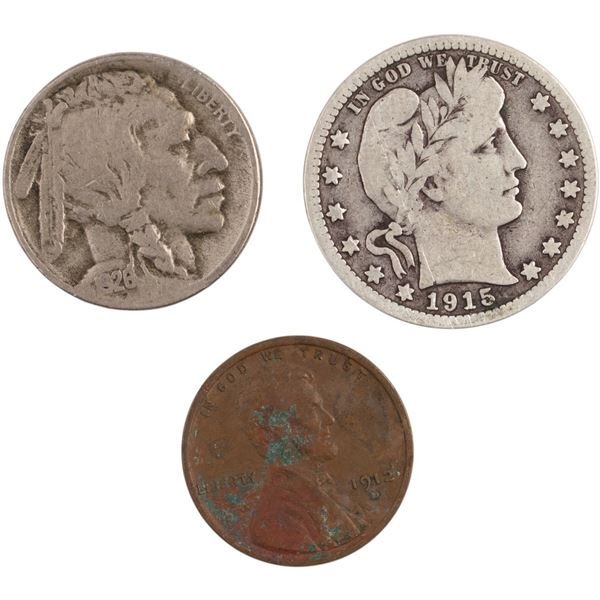 United States 1912-26 Coin Lot (3 Pieces)