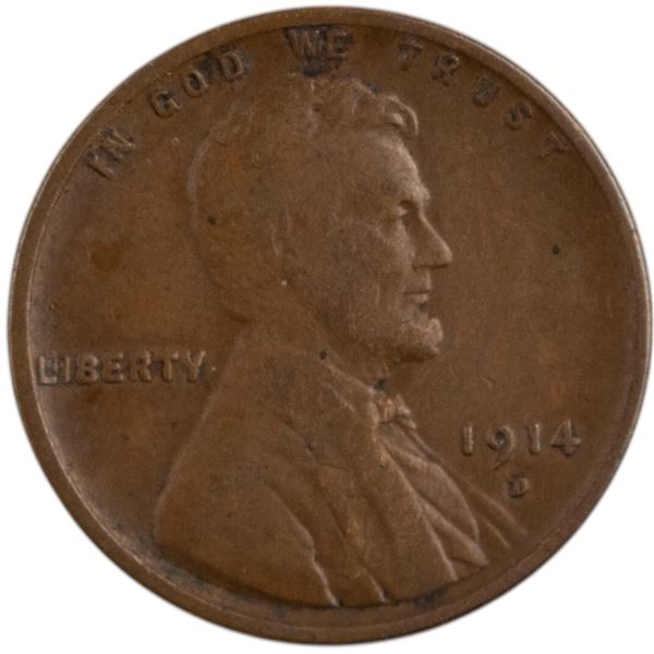 United States 1914-D Lincoln 1 Cent Mint 19/19 Error