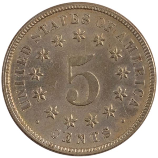 United States 1869 Shield Nickel 5 Cents Mint Error Doubled Die