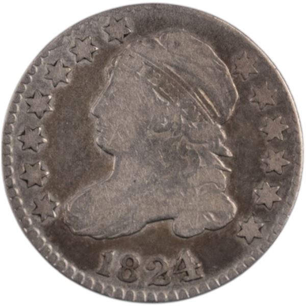 United States 1824/2 Silver 10 Cents Cupped Bust Dime