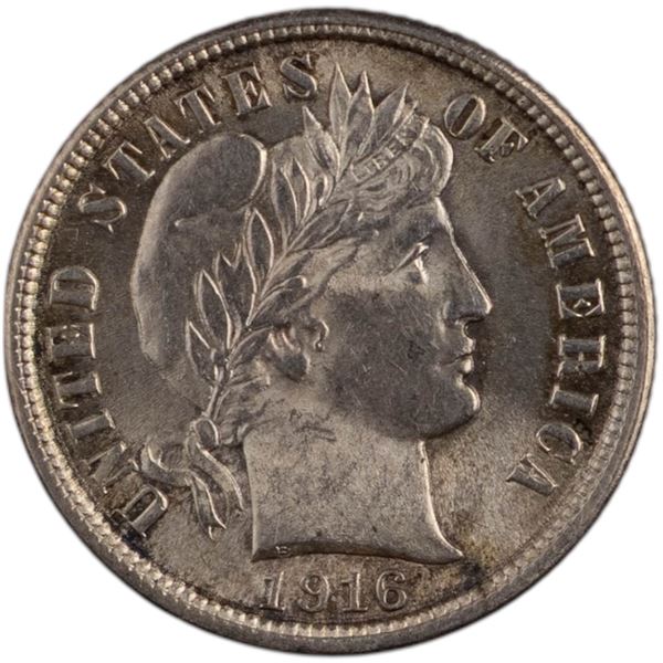 United States 1916 Silver Barber Dime 10 Cents