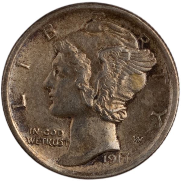 United States 1917-D Mercury Dime 10 Cents