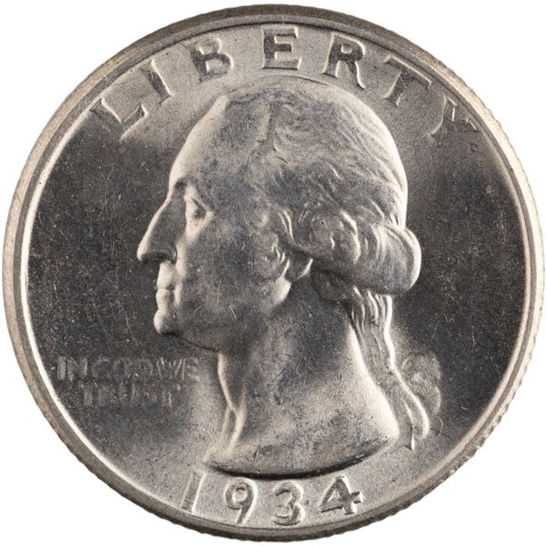 United States 1934 25 Cents Washington Silver Quarter