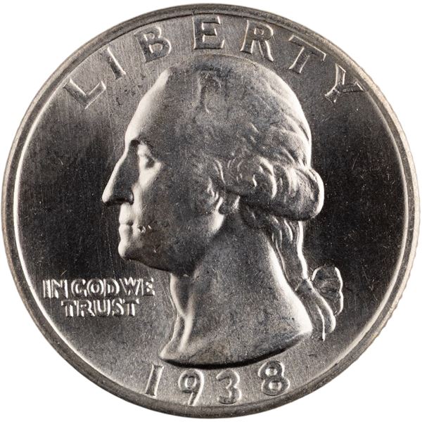 United States 1938 S 25 Cents Washington Silver Quarter
