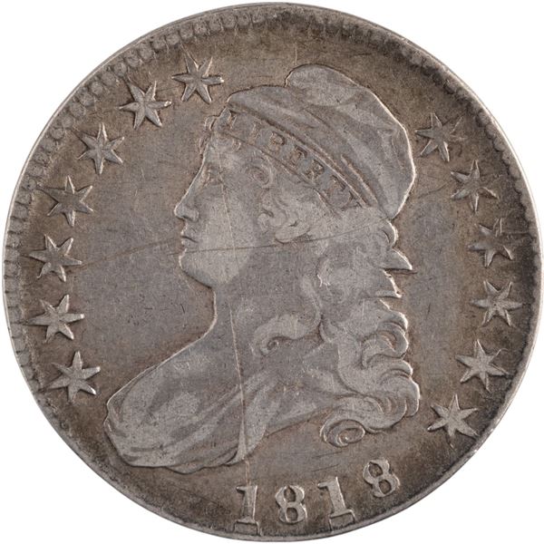 United States 1818 50 Cents Capped Bust Half Dollar