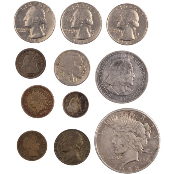 United States 1857-1967 Mixed Denominations (11 Pieces)