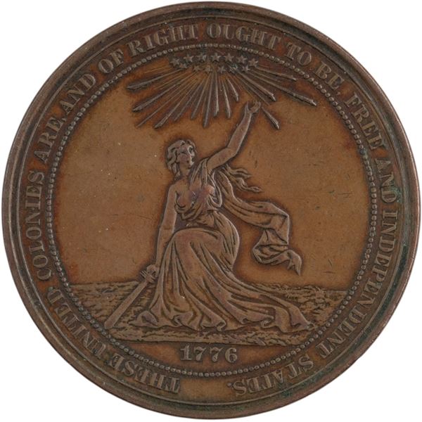 United States 1876 Copper Medal Centennial of Independence