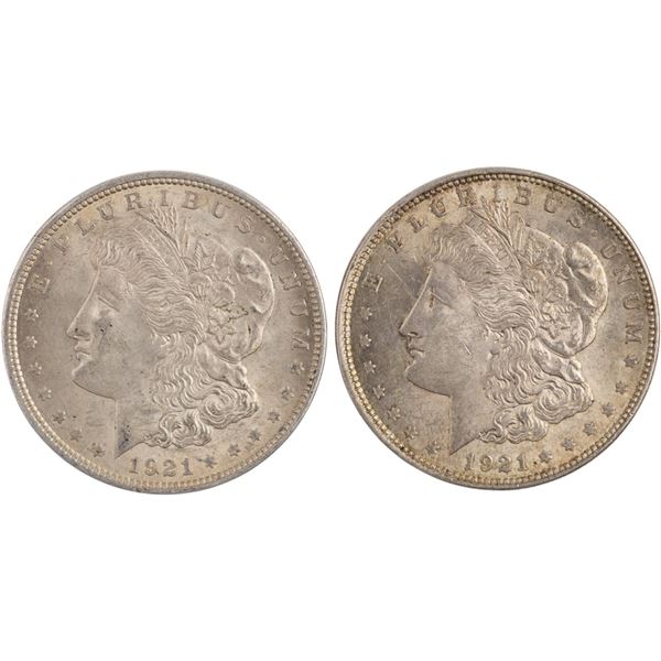 United States 1921 Morgan Dollar Mint Error (2 Pieces)