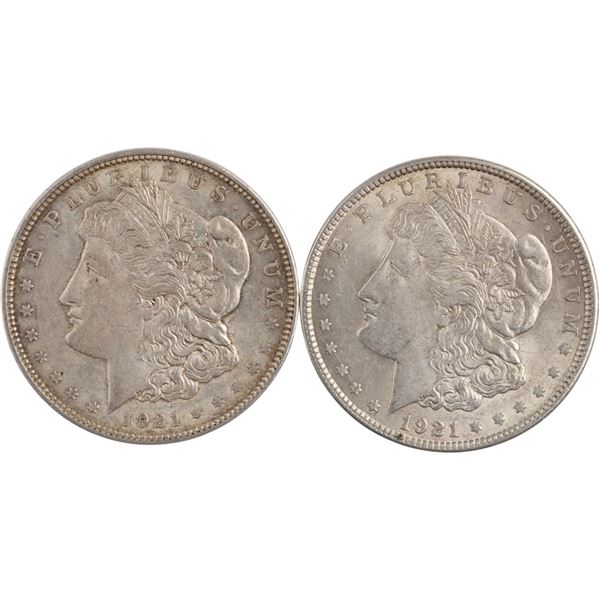 United States 1921 Morgan Dollar Mint Error (2 Pieces)