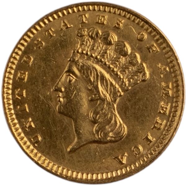 United States 1868 Gold Dollar Large Indian Head