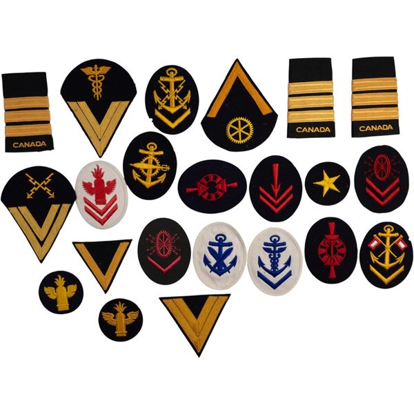 Canada Navy Mixed lot of Patches, Rank and Ratings