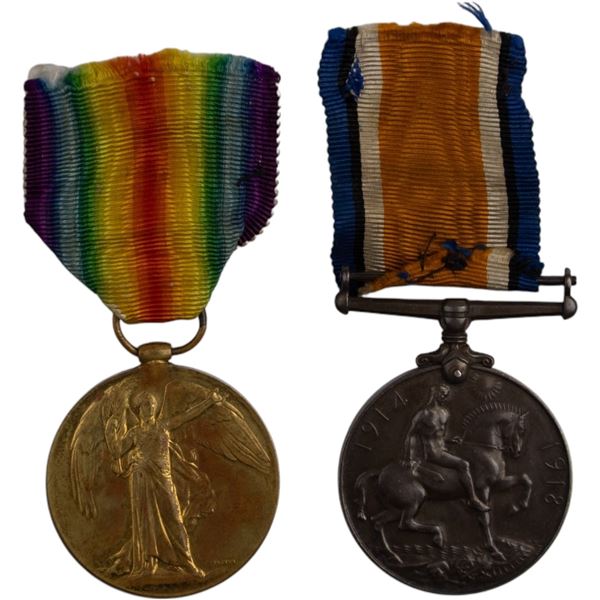 Canada WW1 Medal Pair to SPR Mercer CRT