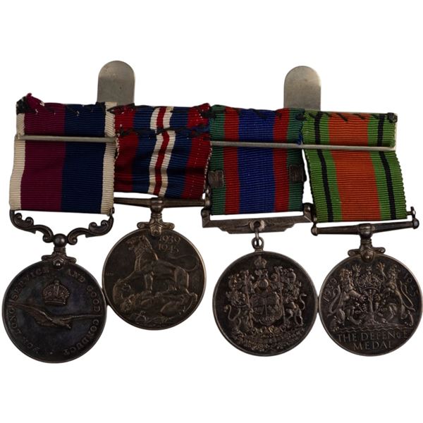 Canada WW2 RCAF Group 4 Medals with Long Service Medals