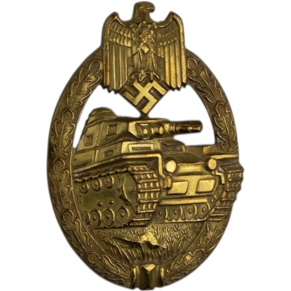 German Third Reich WWII Bronze Grade Panzer Assault Badge