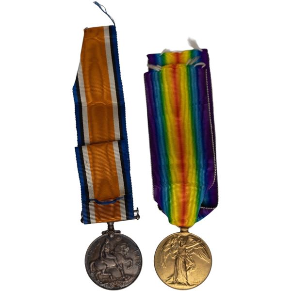 Great Britain WW1 British Medal Pair Named to 2.LIEUT. J.C.BOYD.