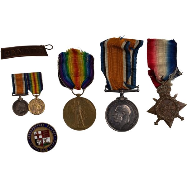 Great Britain WW1 British Medal Trio named to Sgt Clark Middlesex Regiment