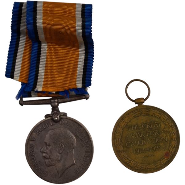 Great Britain WW1 Medal Pair to SGT Burke British West Indies Regiment