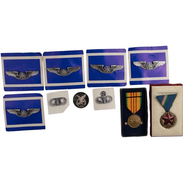 United States Air Force Aircrew Wings, Vietnam Medal Etc