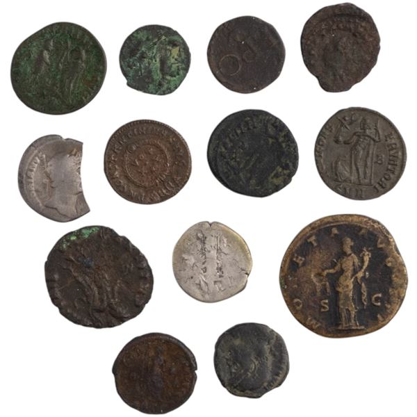 Mixed Ancient Coin Lot (13 Pieces)