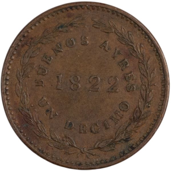 Argentina 1822 Buenos Aires 1 Decimo Real