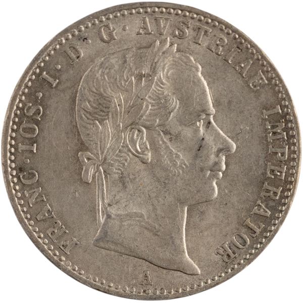 Austria 1858 A Silver 1/4 Florin
