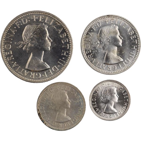 Australia 1963 Proof Coin Set (4 Pieces)