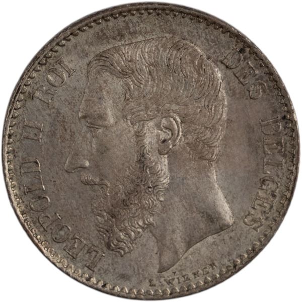 Belgium 1886/66 Silver 1 Franc