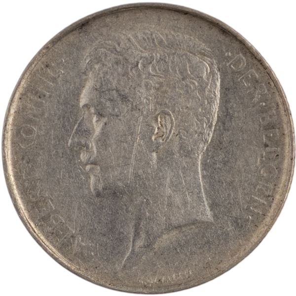 Belgium 1913 Silver 1 Franc 'DER BELGEN'