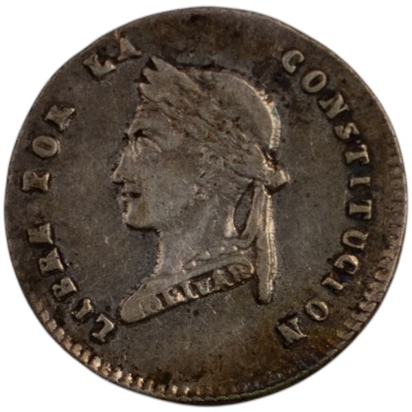 Bolivia 1854 MJ Silver 1/2 Sol