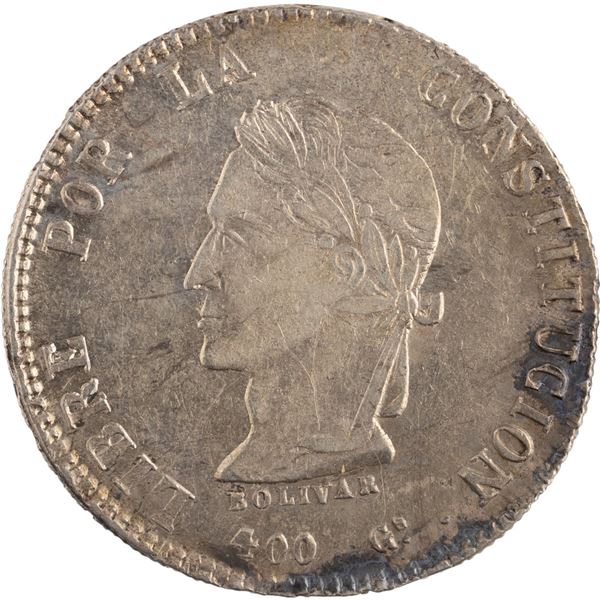 Bolivia 1862 FP Silver 8 Soles Overdate